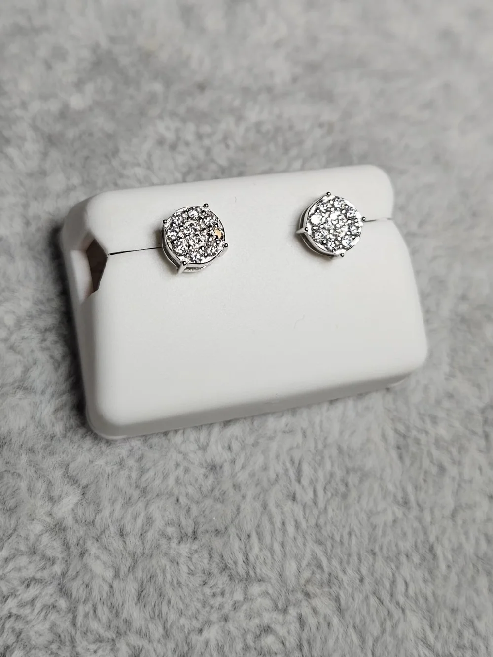 ✨ NWT 0.75 CTW Moissanite Cluster Stud Earrings 925 Sterling Silver